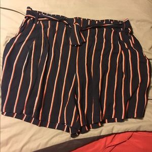 Fashion Nova Navy/Orange Shorts!